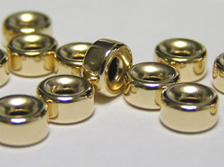  gold fill 14/20, 5mm x 2.8mm rondelle bead, 1.2mm hole 