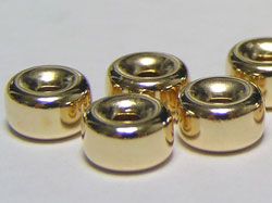  gold fill 14/20, 6mm x 3.6mm rondelle bead, 1.5mm hole 