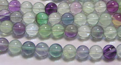  string of rainbow fluorite, AA GRADE, 8mm highly polished round bead, approx 52 beads per string 
