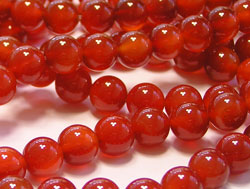  red carnelian 10mm round beads - sold loose 