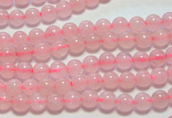  string of rose quartz 6mm round beads - approx 70 beads per string 