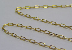  cm's - SOLD IN METRIC LENGTHS - vermeil loose oval link 4.1mm x 2mm chain - 8 links per inch, 4.8g per meter [vermeil is gold plated sterling silver] 