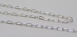  cm's - SOLD IN METRIC LENGTHS - sterling silver loose oval link 4.1mm x 2mm chain - 8 links per inch, 4.8g per meter 