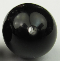 venetian murano jet black glass 8mm round bead *** QUANTITY IN STOCK =24 *** 