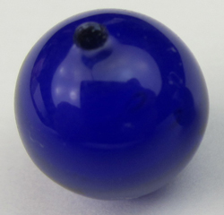  venetian murano glass 10mm creamy incalmo cobalt blue round bead  *** QUANTITY IN STOCK =25 *** 