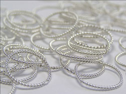  sterling silver 10mm diameter, 21 gauge (approx 0.76mm) closed twisted wire jump rings 