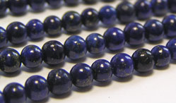  half string of lapis lazuli 4mm round beads - approx 45 beads per string 