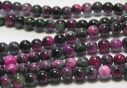  string of pinks & purples jade 6mm round beads - approx 68 beads per string 