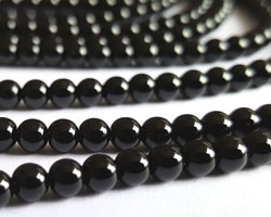  string of black onyx 4mm round beads, A GRADE - approx 94 per string 