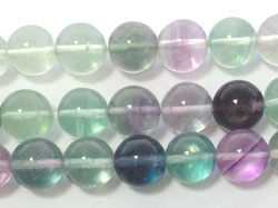  string of rainbow fluorite, A GRADE, 10mm highly polished round bead, approx 40 beads per string 