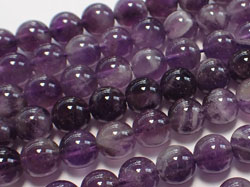  --CLEARANCE--  string of amethyst 6mm round beads - approx 68 per strand 