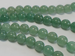  string of pale green aventurine 6mm round beads - approx 63 per strand 