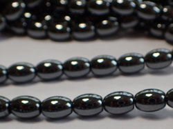  string of hematite 6mm x 4.5mm oval beads - approx 68 per string - GRADE AA 