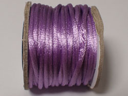  10 meter reel of mauve / lilac/ light purple tightly woven 2mm multistranded satin 
