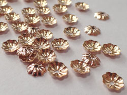  ROSE GOLD FILLED 14/20 5mm small daisy beadcap, hole is 0.8mm 