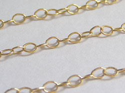  cm's - SOLD IN METRIC LENGTHS -  gold filled (14/20) oval link (3.5mm x 2.7mm) cable chain 