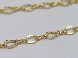  cm's - SOLD IN METRIC LENGTHS -  gold filled (14/20) figure of eight (largest link is 3.6mm long x 2mm high) figure of eight chain 