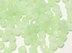  czech alabaster mint green 4mm firepolished faceted round glass bead 