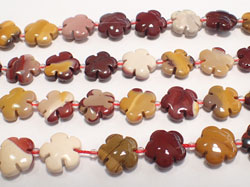 string of moukaite 15mm flower beads - approx 27 per string 