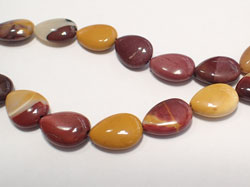  string of moukaite 18mm x 13.7mm drop beads - approx 23 per string 