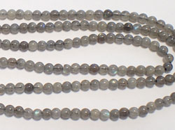  --CLEARANCE-- string of  labradorite 4mm round beads - approx 98 per strand - GRADE A 