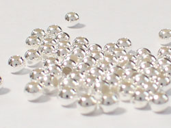  <3.8g/100> sterling silver 2.5mm round bead, 1.2mm hole, heavier than product 09-0137a 