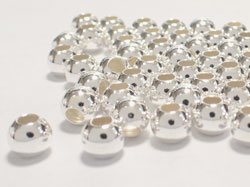  <13.15g/100> sterling silver 5mm round bead, 2.2mm hole 