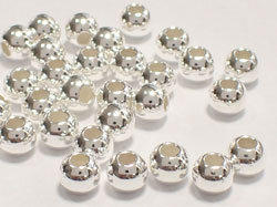  <16.9g/100> sterling silver 5mm round bead, 2.2mm hole, heavier than product 12-0105a 