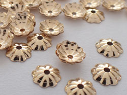  gold filled 14/20 5mm small daisy beadcap, hole is 0.8mm 