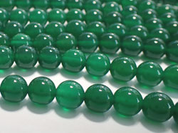  string of green agate 8mm round beads - approx 50 per string 