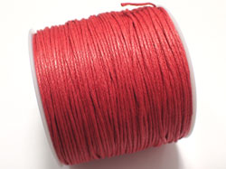  80 meter spool red 1mm waxed cotton 