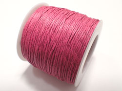  80 meter spool fuchsia pink 1mm waxed cotton 