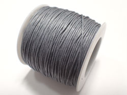  80 meter spool grey 1mm waxed cotton 