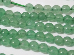  string of pale green aventurine 4mm round beads - approx 94 per string 