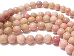  string of rhodonite 8mm round beads, GRADE A - approx 50 per strand 
