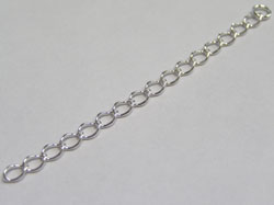  sterling silver 6cm (2 inch) curb chain extension - matches product 06-0099 