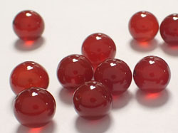  --CLEARANCE-- red agate half drilled 8mm round, 1mm hole 