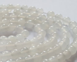  string of white rainbow moonstone 5mm beads - approx 88 per string 