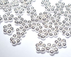  sterling silver very small 3mm x 1.2mm penta spacer, 0.9mm hole 