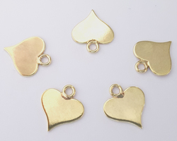  <30.4g/100> vermeil, 12mm x 10mm x 0.8mm heart tag [vermeil is gold plated sterling silver] 