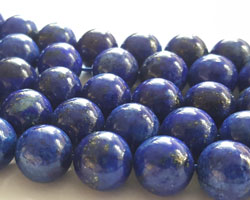  half string of lapis lazuli 10mm round beads - approx 19 beads per string 