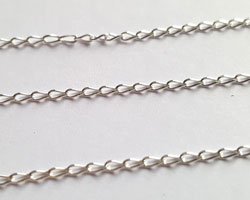  cm's - SOLD IN METRIC LENGTHS - sterling silver loose open curb link chain - chain links are 1.3mm - 11 links per inch, 2.7g per meter, links accept a 0.6mm ring/wire 