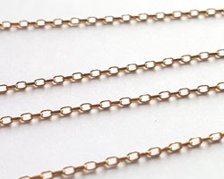  cm's - SOLD IN METRIC LENGTHS - vermeil loose diamond cut square edge long oval links chain - chain links are 1.9mm x 1.5mm - 16 links per inch, takes a 0.8mm ring [vermeil is gold plated sterling silver] 