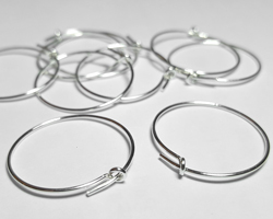  pairs of sterling silver stamped 925 20mm round hoops 