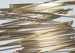 14k gold filled (14/20), 22 gauge (approx 0.6mm thick), 1.5mm ball ended 50mm headpin 
