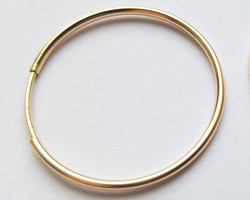  pairs of gold fill 24mm round hoops  with 1/20 14K stamp 
