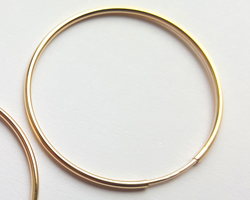  pairs of gold fill 30mm round hoops  with 1/20 14K stamp 
