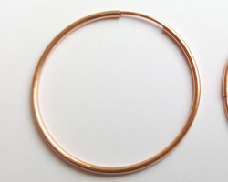  pairs of ROSE GOLD FILL 30mm round hoops  with 1/20 14K stamp 