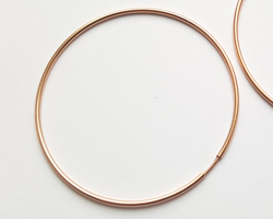  pairs of ROSE GOLD FILL 50mm round hoops  with 1/20 14K stamp 