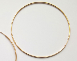  pairs of gold fill 65mm round hoops with 1/20 14K stamp 